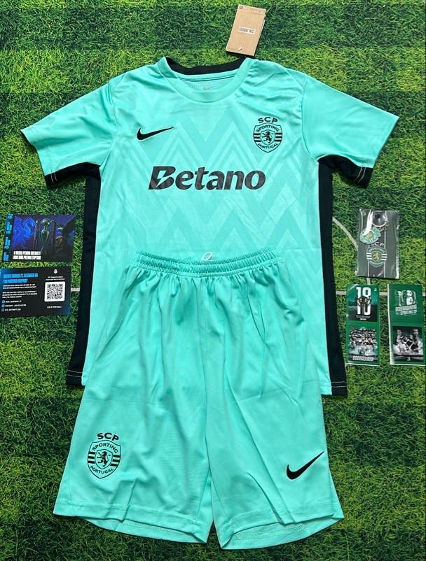Conjunto infantil terceiro equipamento verde 2025/26