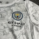 Conjunto Infantil Manchester City away 2025/26 branco