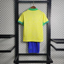 Conjunto infantil Seleção Brasileira amarelo 2024/25 Home