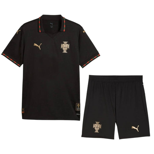 Conjunto infantil Seleção Portugal edição especial pantera negra EUSÉBIO preta 2025/26