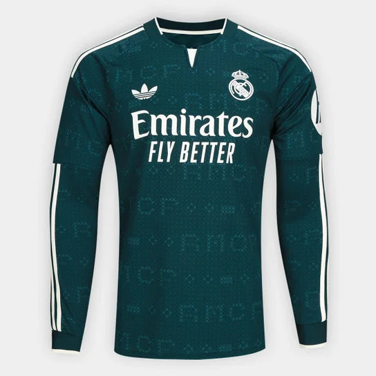 Camisola Real Madrid verde alternativa 2026/27 - MANGA LONGA