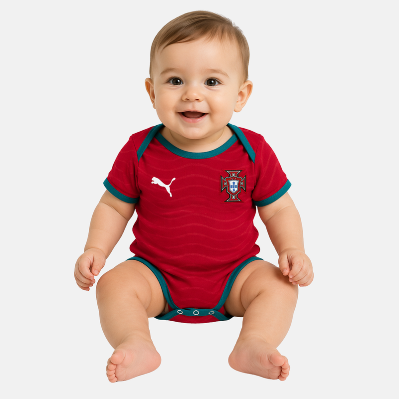 Body bebé Portugal vermelha  - Copa do Mundo 2026