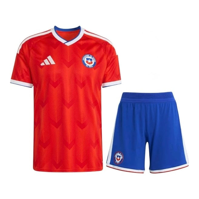 Conjunto infantil Seleção Chile principal vermelho COPA DO MUNDO 2026