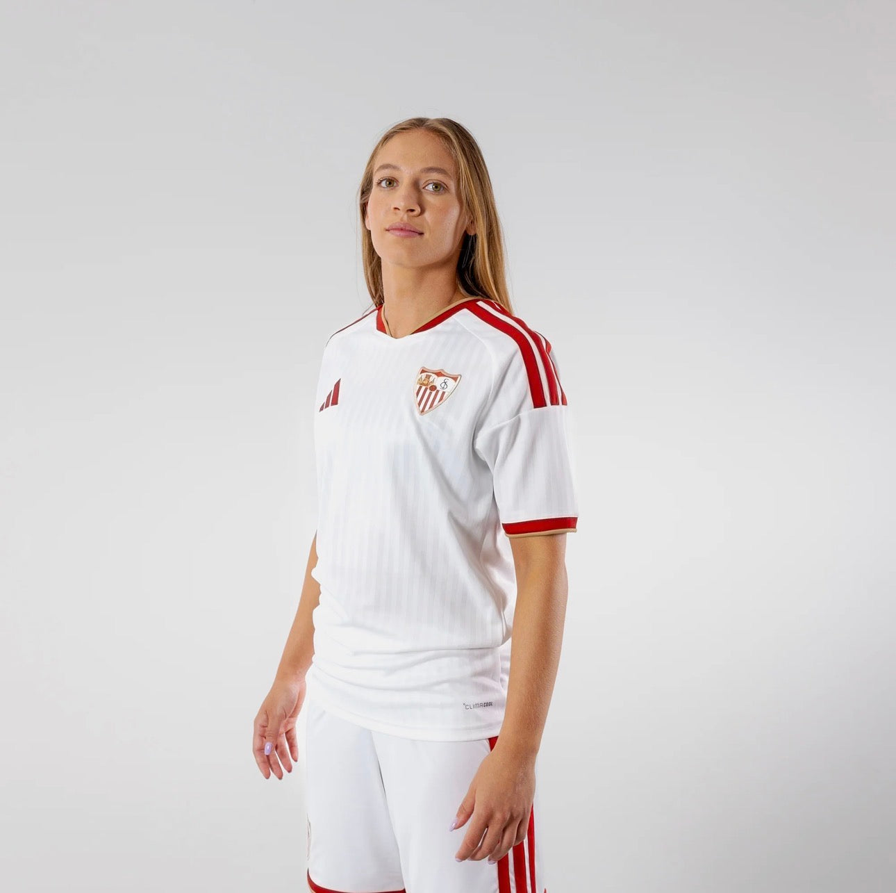 Camisola Sevilla Feminina principal branca 2026/27