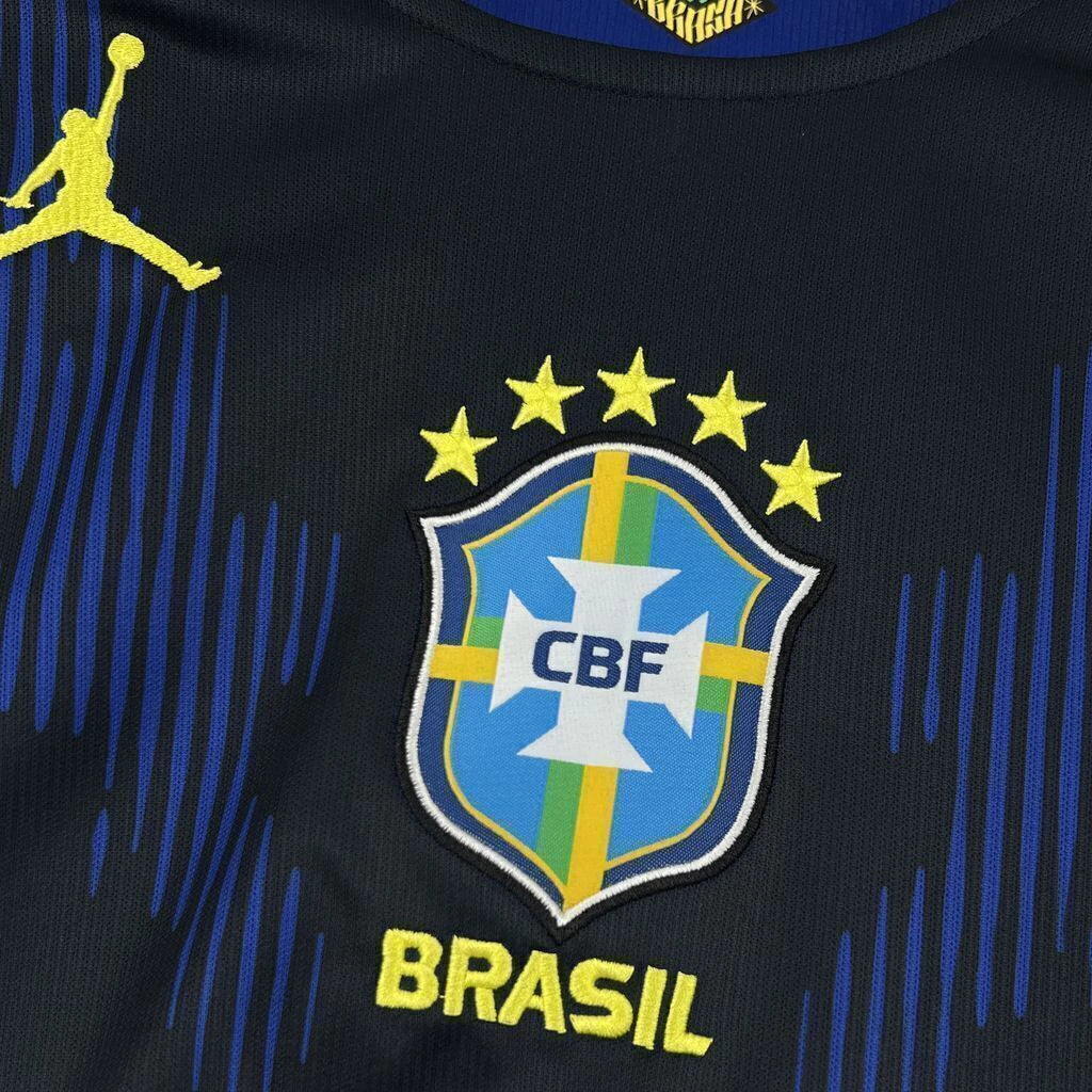 Camisola Seleção do Brasil MANGA LONGA alternativa azul - Copa do Mundo 2026