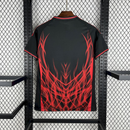 Camisola concept vermelha e preta com símbolo CINZA 2025/26