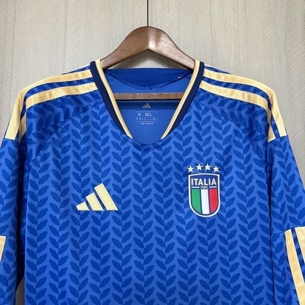Camisola Seleção da Itália MANGA LONGA principal azul - Copa do Mundo 2026