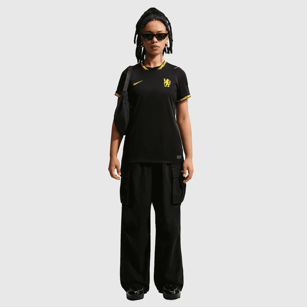 Camisola Chelsea FEMININA alternativa preta 2026/27
