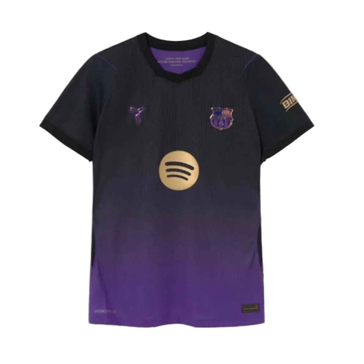 Camisola Barcelona FEMININA alternativa preta e roxa 2026/27