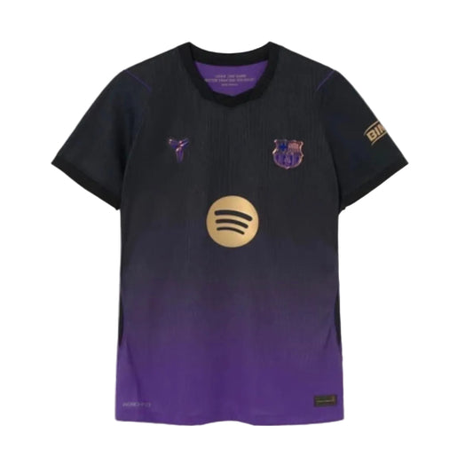 Camisola Barcelona FEMININA alternativa preta e roxa 2026/27