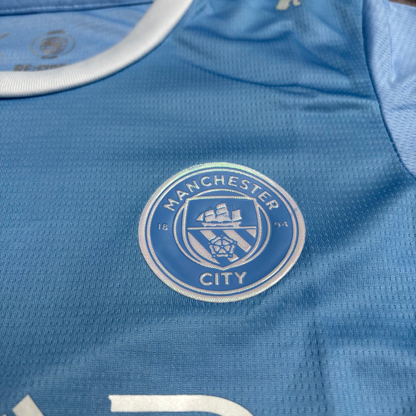 Conjunto Infantil Manchester City home 2026 azul