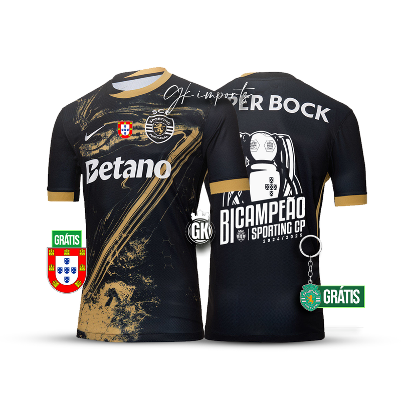 Camisola BICAMPEÃO especial preta e dourada “7” Ronaldo terceiro equipamento 2024/25