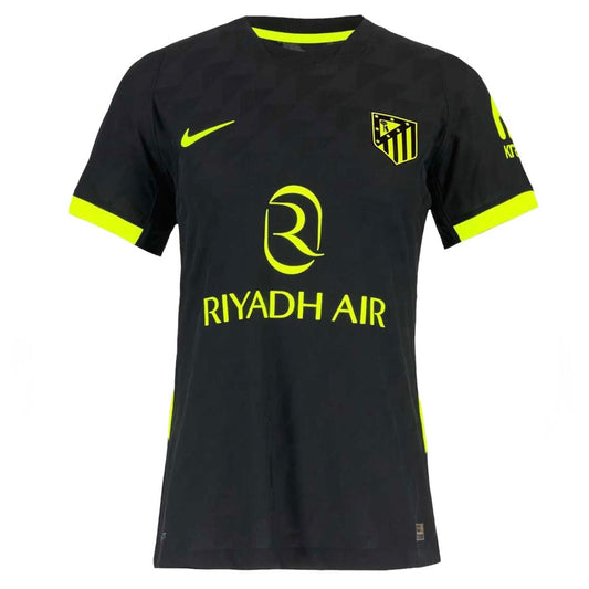 Camisola Atlético Madrid Feminina alternativa preta 2026/27