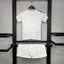 Conjunto Infantil Real Madrid home branco 2024/25