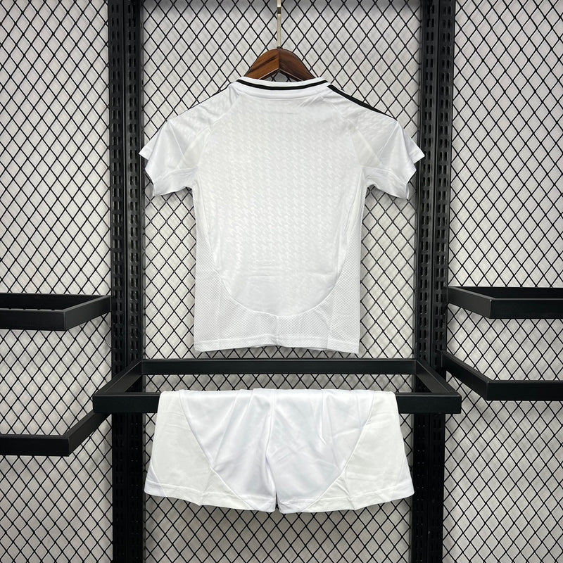 Conjunto Infantil Real Madrid home branco 2024/25