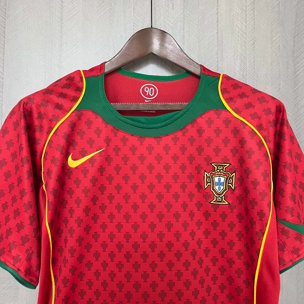 Camisola Portugal retrô vermelha 2004