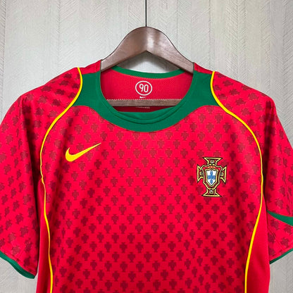 Camisola Portugal retrô vermelha 2004