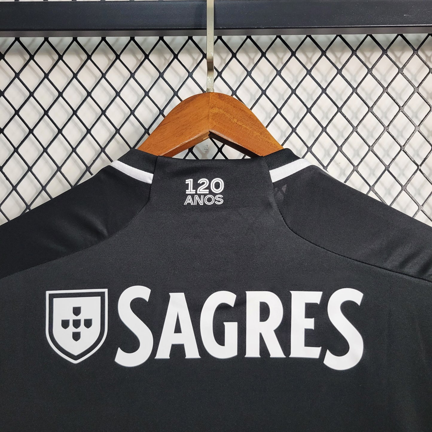 Camisola S L B retrô alternativa preta 2023/24
