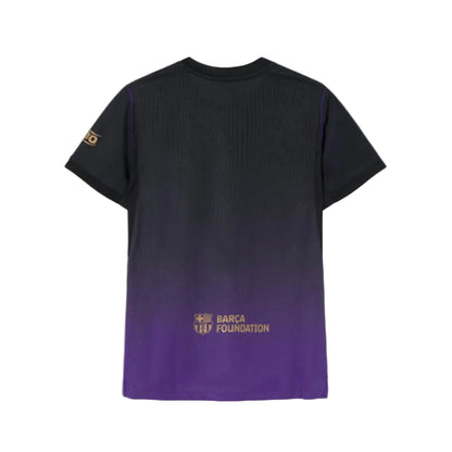 Camisola Barcelona FEMININA alternativa preta e roxa 2026/27