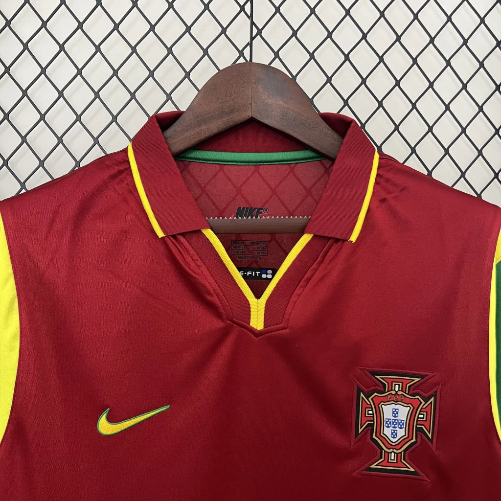 Camisola Seleção de Portugal relançamento retrô vermelha 1998 - 2026