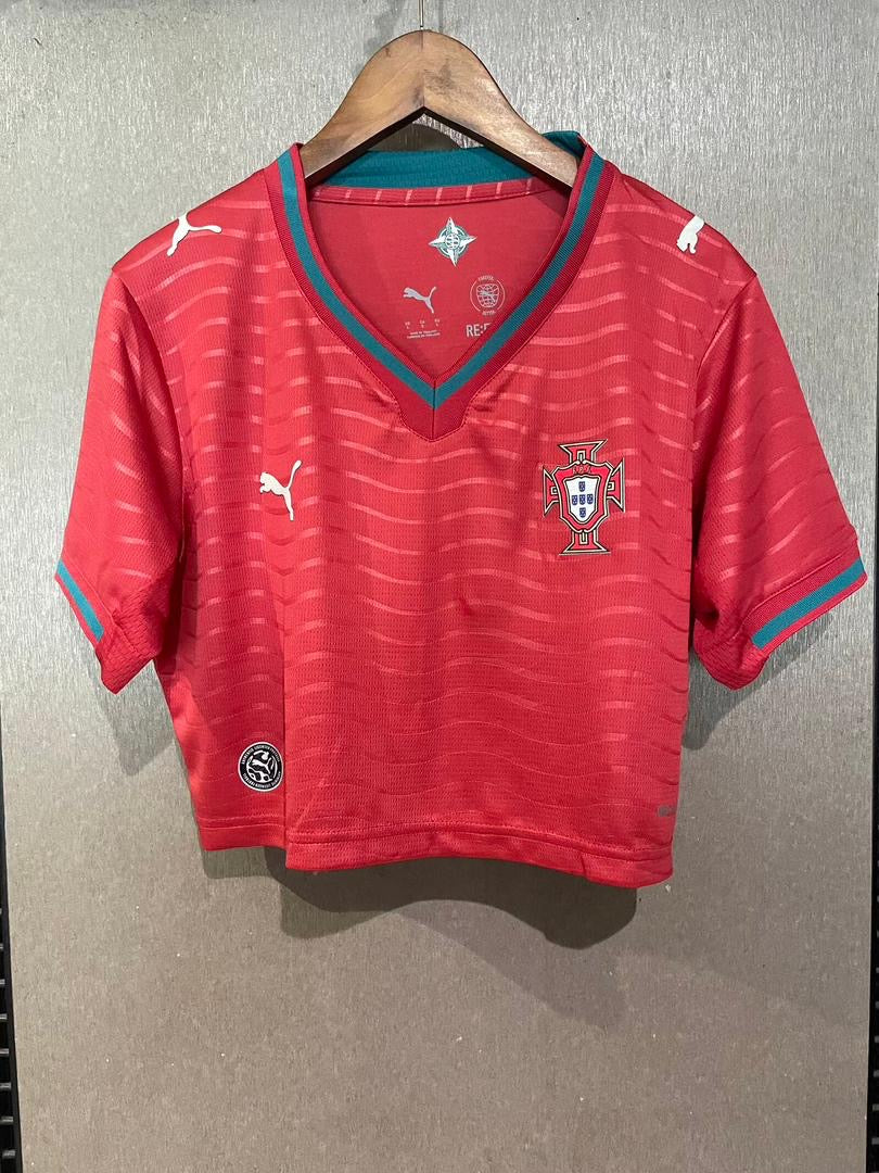 CROPPED FEMININO Portugal principal vermelho 2025/26