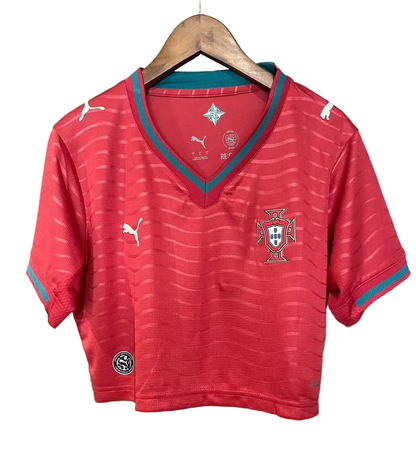 CROPPED FEMININO Portugal principal vermelho 2025/26