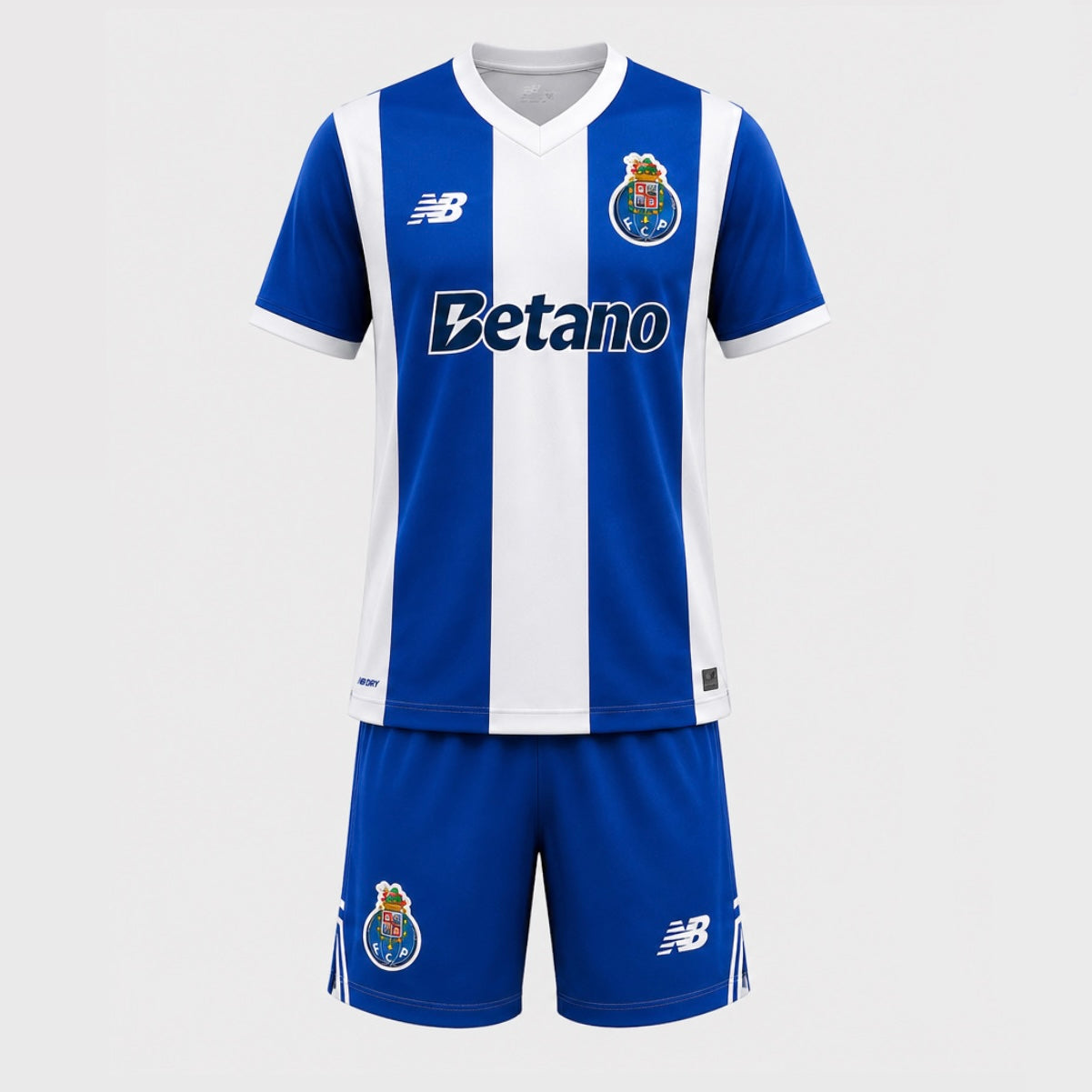 Conjunto infantil CAMPEÕES 31 dragão PRINCIPAL 2026/27 azul e branca – pré venda (11 a 22 dias úteis)