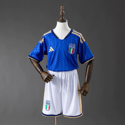 Conjunto infantil Seleção Itália principal azul COPA DO MUNDO 2026