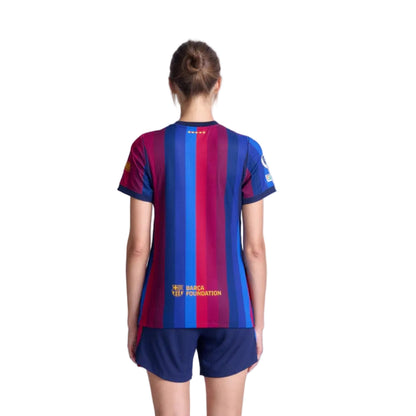 Camisola Barcelona FEMININA home azul e vermelho 2026/27