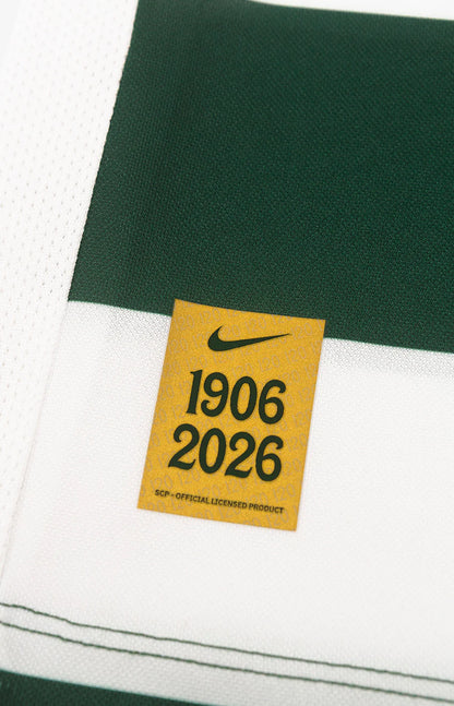Camisola S C P principal 120 anos verde e branca 2026/27 - [pré venda: 11 a 22 dias úteis]