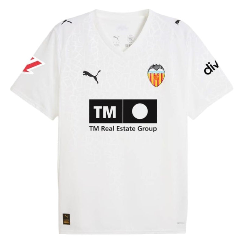 Camisola Valencia principal branca 2025/26
