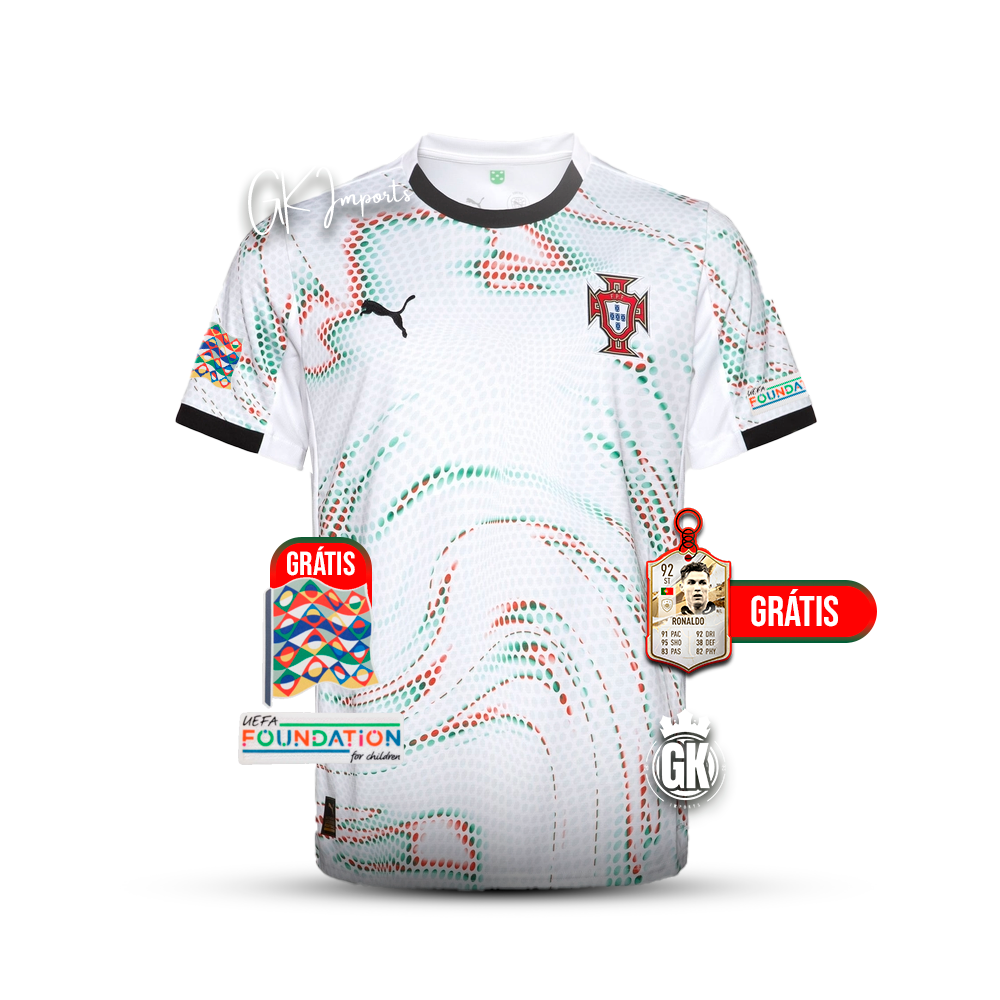 Camisola Seleção Portugal branca alternativa 2025