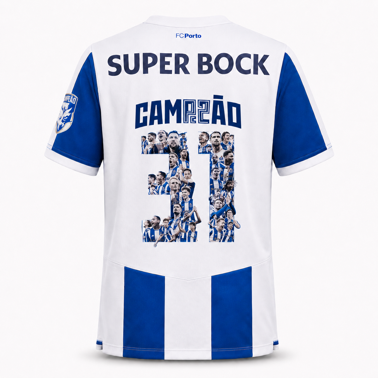 Camisola CAMPEÕES 31 dragão PRINCIPAL 2026/27 azul e branca – pré venda (11 a 22 dias úteis)