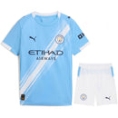 Conjunto Infantil Manchester City home 2025/26 azul