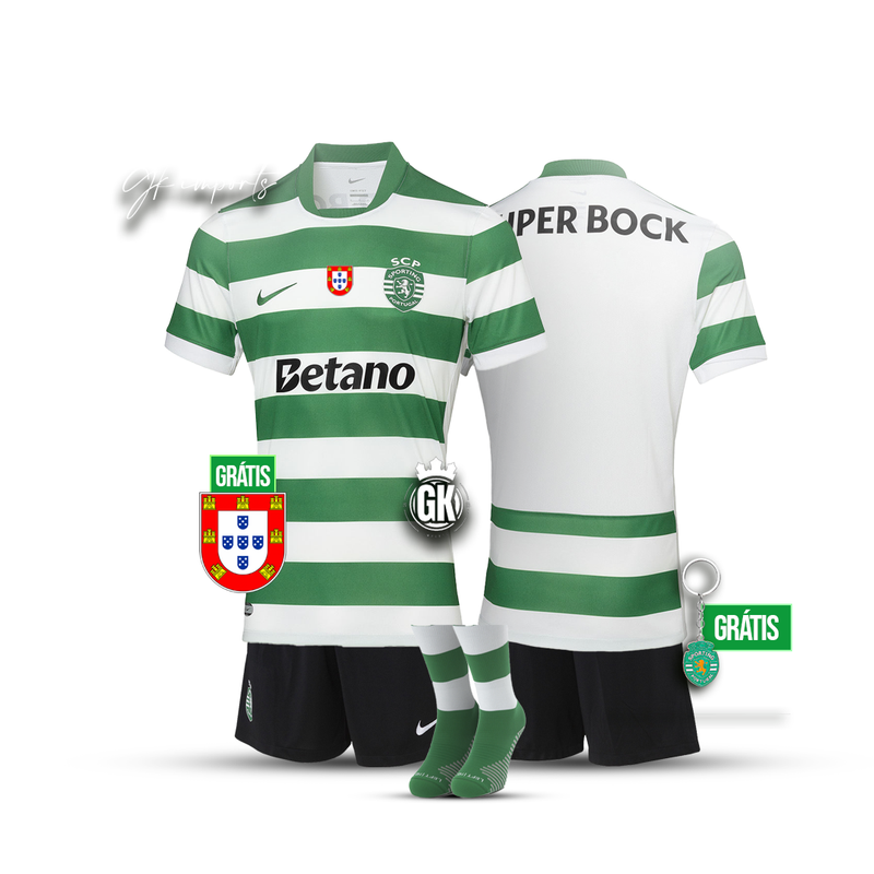 Conjunto infantil COM MEIAS principal 2025/26 - LANÇAMENTO