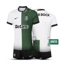 Conjunto infantil STROMP quarto equipamento branco/verde 2025/26