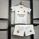 Conjunto Infantil Real Madrid home branco 2024/25