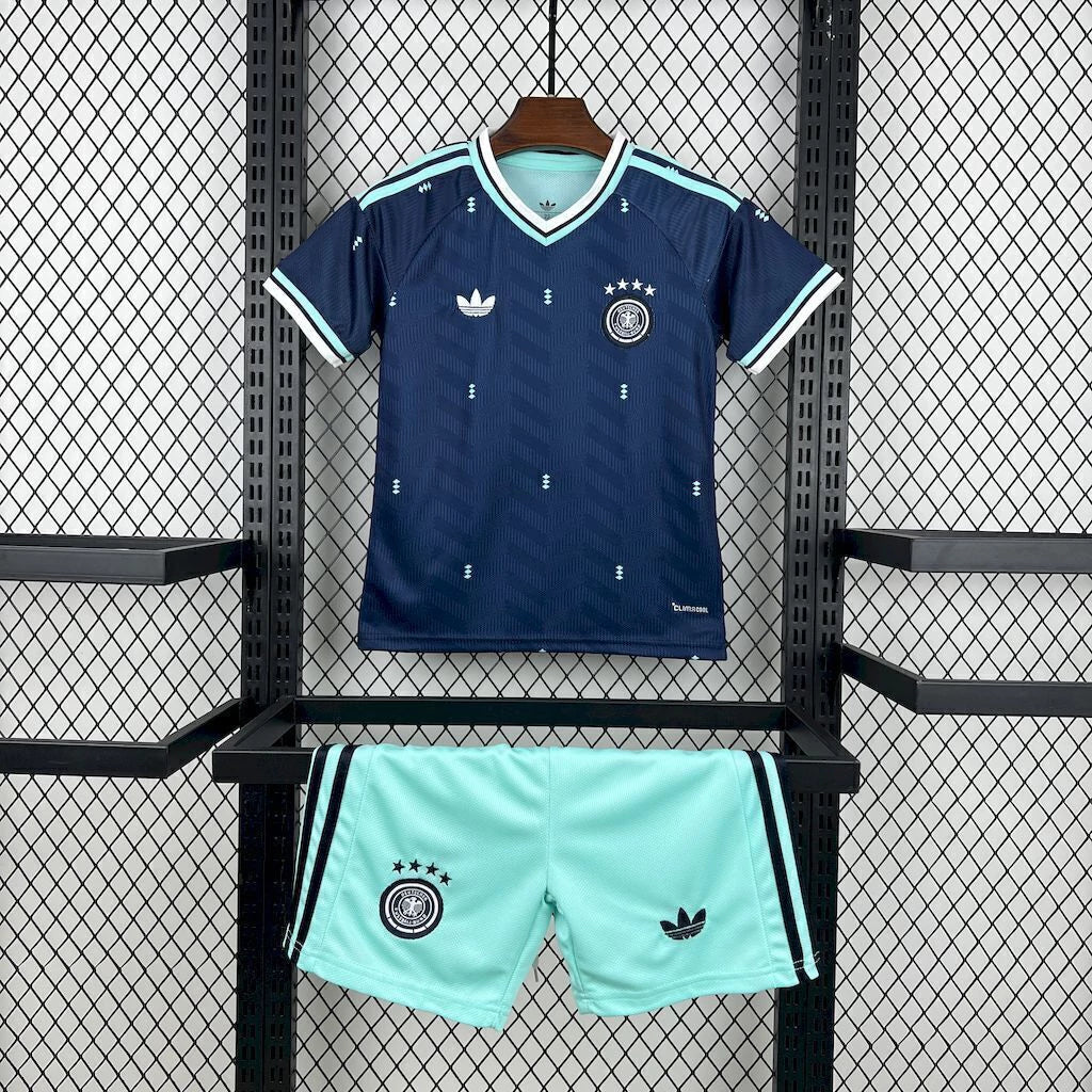 Conjunto infantil Seleção Alemanha alternativa azul COPA DO MUNDO 2026