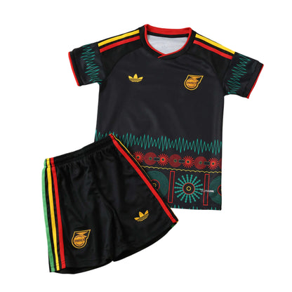 Conjunto infantil Seleção Jamaica alternativa preta COPA DO MUNDO 2026
