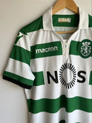 Camisola retrô principal 2018/19 verde e branca