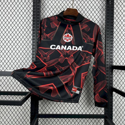 Camisola Canadá guarda redes manga longa Copa do Mundo 2026 - preta e vermelha