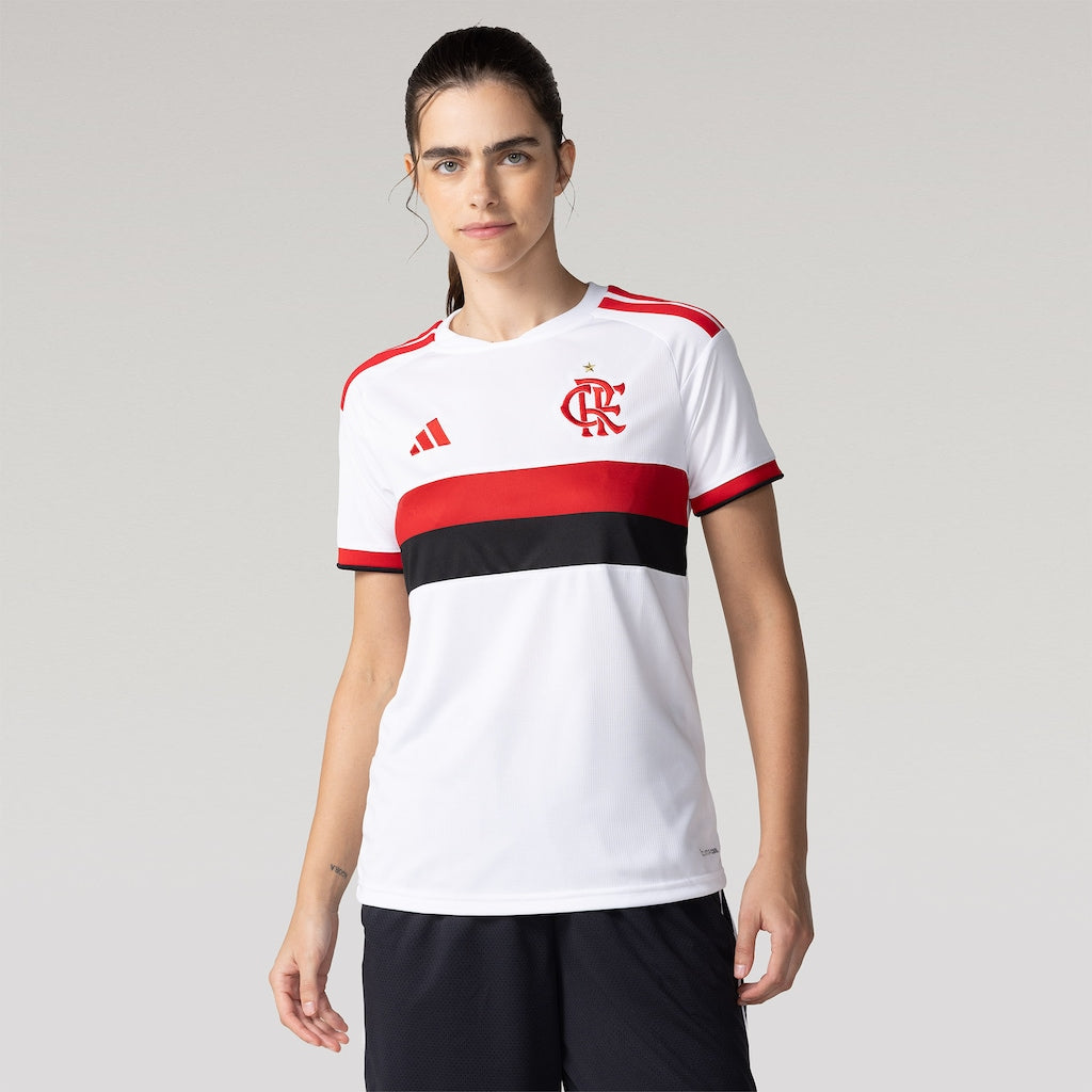 Camisola FEMININA Flamengo Branca Away 2026/27