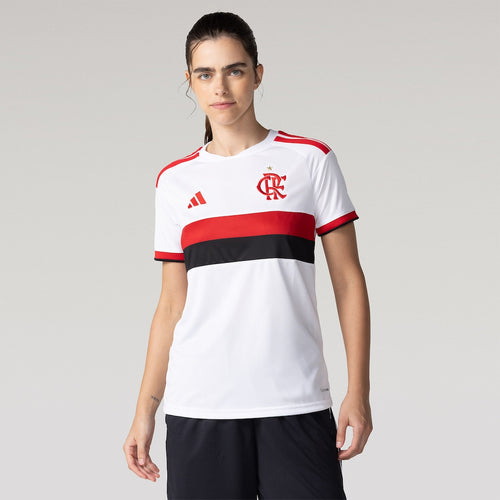 Camisola Feminina Flamengo Alternativa Branca 2026/27
