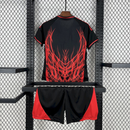 Conjunto infantil concept preta e vermelha 2025/26