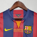 Camisa Barcelona Home Retrô 2014/15 - Vermelha e Azul