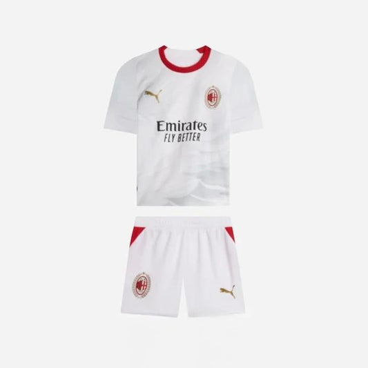 Conjunto Infantil Milan alternativo branco 2026/27