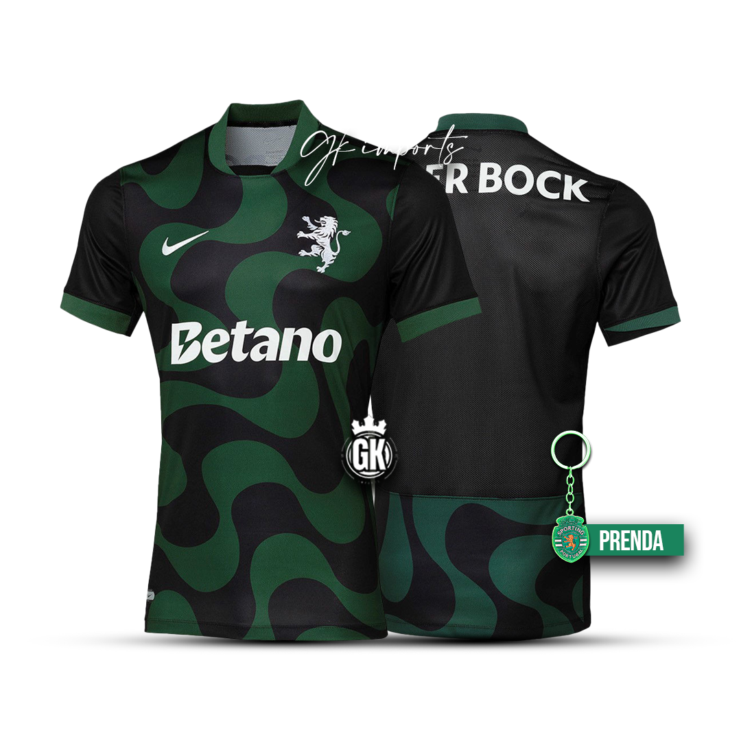 Camisola alternativa 2025/26 preto e verde