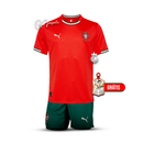 Conjunto infantil Seleção Portugal vermelho principal 2025
