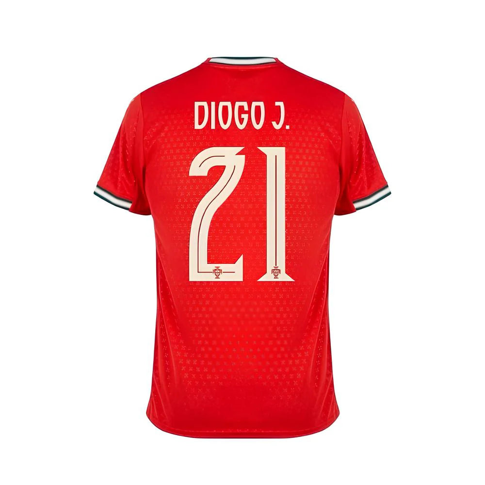 Camisola DIOGO J 21 Seleção Portugal vermelha principal 2025