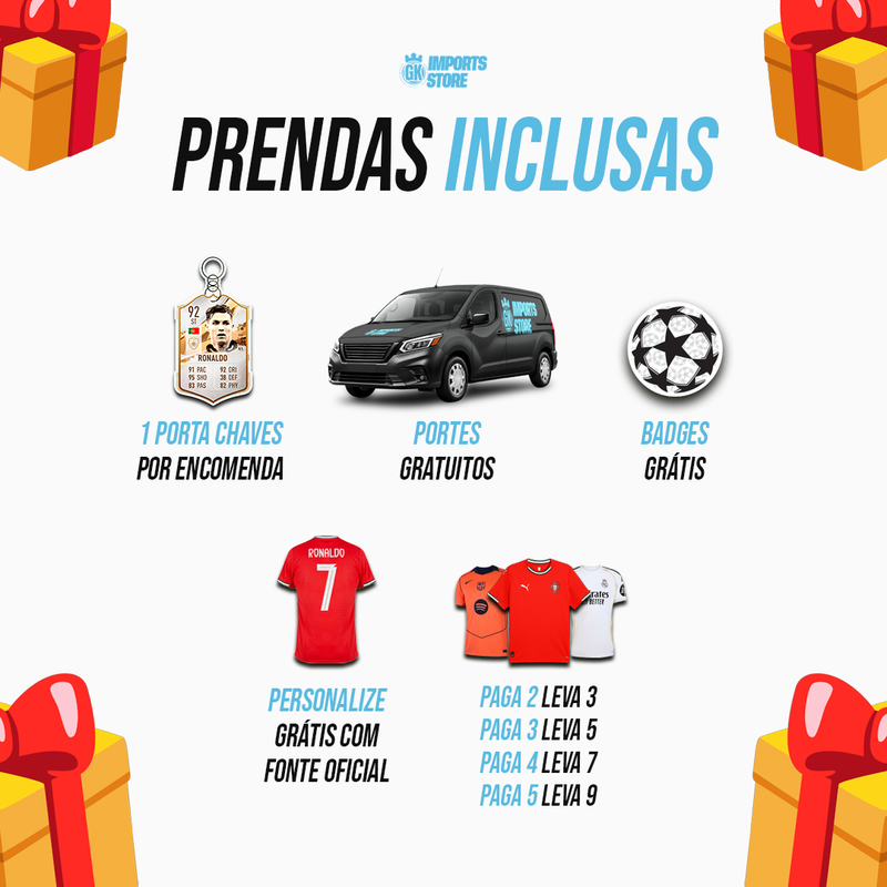 Camisola primeiro equipamento azul/branco 2025/26 simbolo bordado - LANÇAMENTO